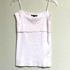 Cable & Gage Spaghetti Strap White Sweater size L
